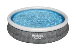 Brico Opblaaszwembaden-Bestway Opblaaszwembad Fast Set Rond Rotan Met Filterpomp O366X76Cm