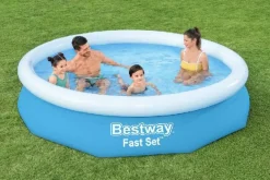 Brico Opblaaszwembaden-Bestway Opblaaszwembad Fast Set Rond Met Filterpomp O305X66Cm
