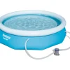 Brico Opblaaszwembaden-Bestway Opblaaszwembad Fast Set Rond Met Filterpomp 305X76Cm