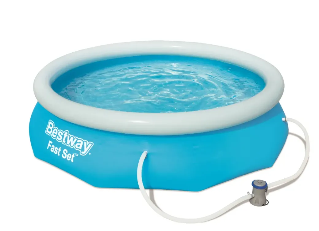 Brico Opblaaszwembaden-Bestway Opblaaszwembad Fast Set Rond Met Filterpomp 305X76Cm
