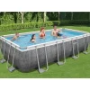 Brico Opzetzwembaden Met Pomp-Bestway Opzetzwembad Power Steel Rechthoek Met Filterpomp O549X274X122Cm