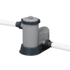 Brico Opzetzwembaden Met Pomp-Bestway Opzetzwembad Power Steel Rechthoek Met Filterpomp O549X274X122Cm