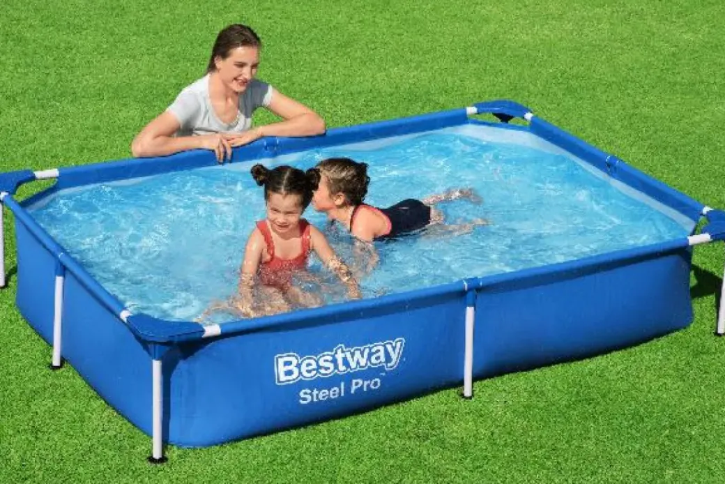 Brico Opzetzwembaden Zonder Pomp-Bestway Opzetzwembad Steel Pro Rechthoek 221X150X43Cm