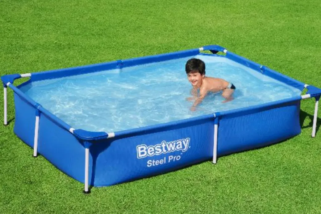 Brico Opzetzwembaden Zonder Pomp-Bestway Opzetzwembad Steel Pro Rechthoek 221X150X43Cm
