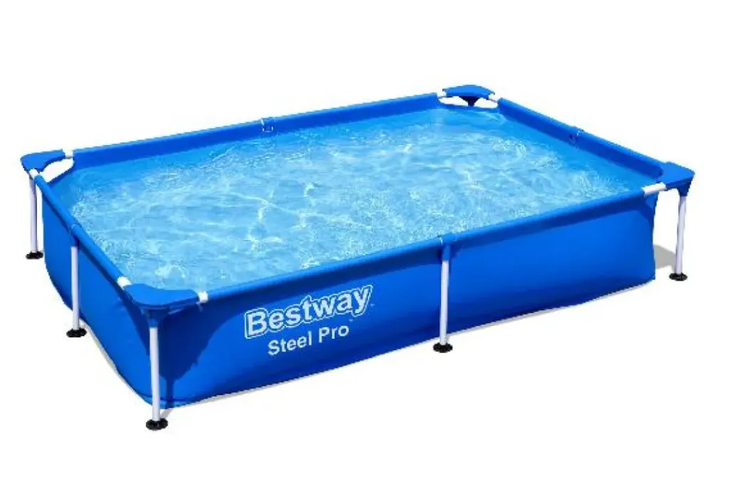 Brico Opzetzwembaden Zonder Pomp-Bestway Opzetzwembad Steel Pro Rechthoek 221X150X43Cm