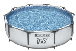 Brico Opzetzwembaden Met Pomp-Bestway Opzetzwembad Steel Pro Max Set Rond Met Filterpomp O305X76Cm
