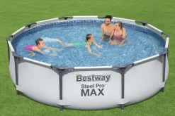 Brico Opzetzwembaden Met Pomp-Bestway Opzetzwembad Steel Pro Max Set Rond Met Filterpomp O305X76Cm