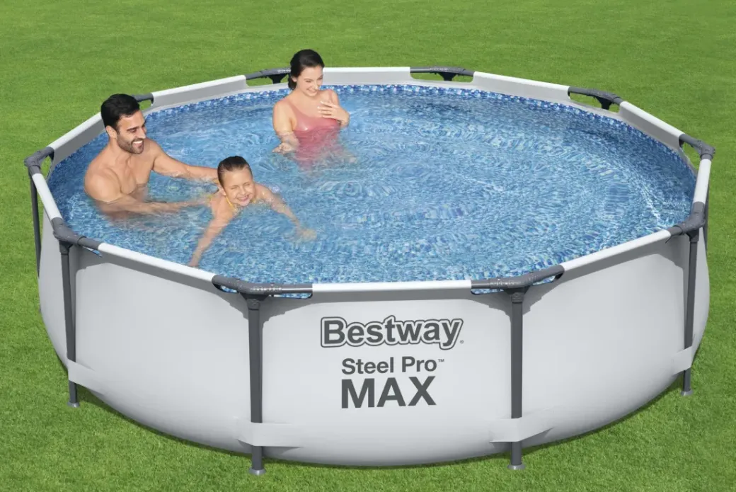 Brico Opzetzwembaden Met Pomp-Bestway Opzetzwembad Steel Pro Max Set Rond Met Filterpomp O305X76Cm