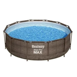 Brico Opzetzwembaden Zonder Pomp-Bestway Zwembad Steel Pro Max Rotan 366 Cm