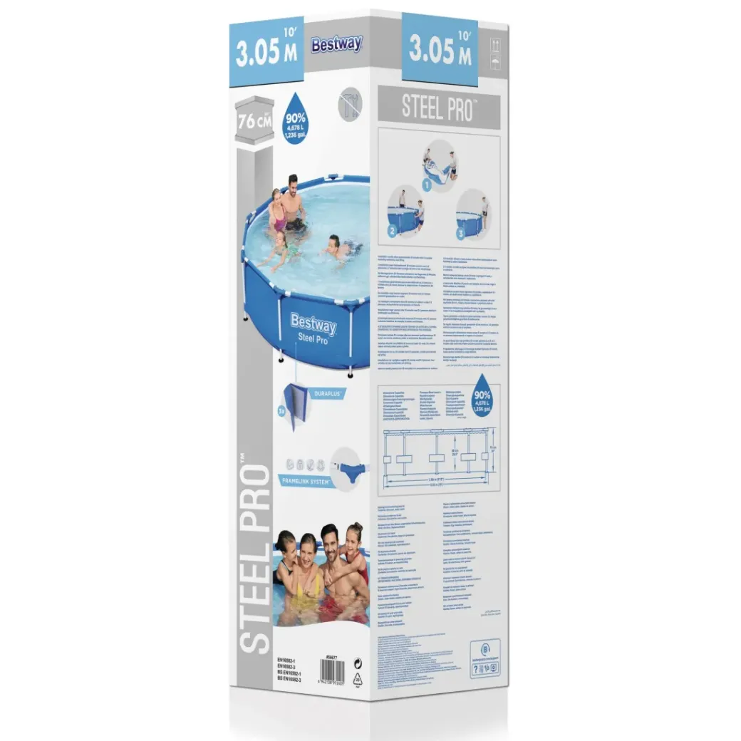 Brico Opzetzwembaden Zonder Pomp-Bestway Zwembad Steel Pro Rond 305