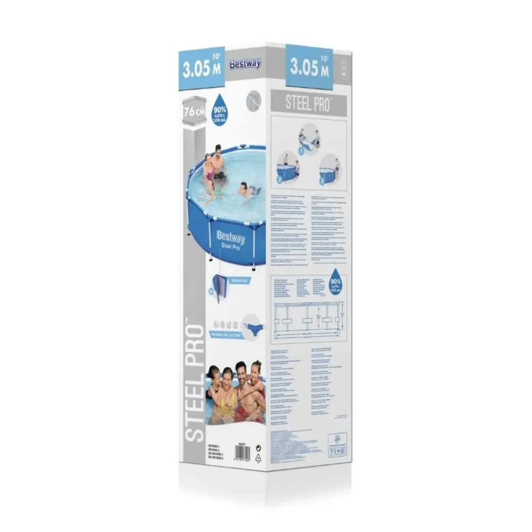 Brico Opzetzwembaden Zonder Pomp-Bestway Zwembad Steel Pro Rond 305