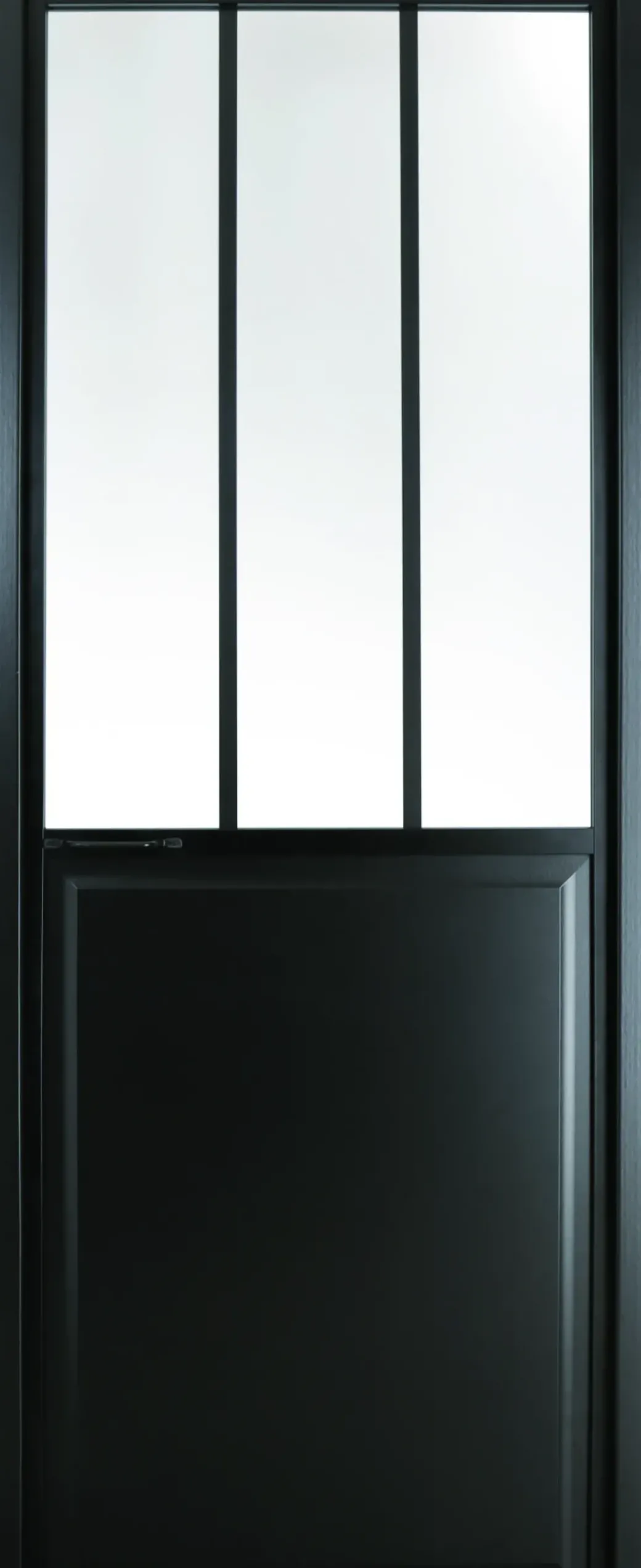 Brico Binnendeuren-Binnendeur Atelier Rechtsdraaiend Zwart Aluminium Mat Glas 211,5X93Cm