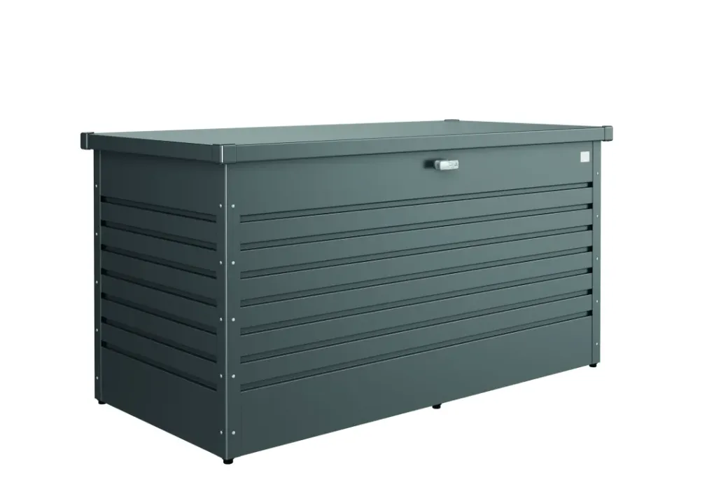 Brico Opbergboxen Tuin-Biohort Kussenbox Hobby 160 Donkergrijs Metallic 79X160Cm