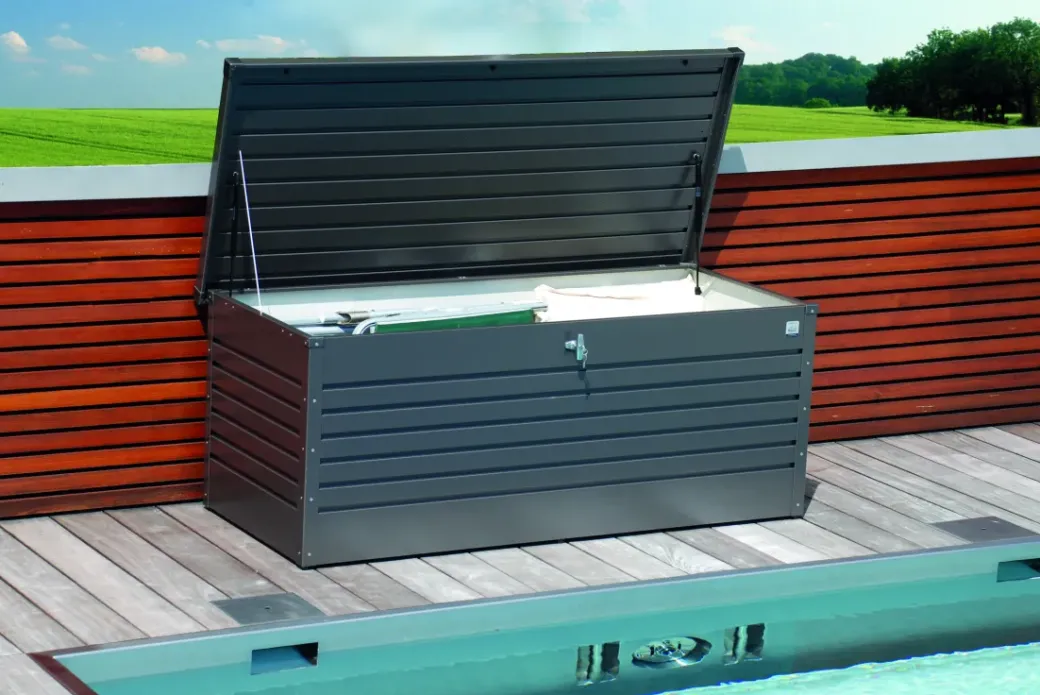 Brico Opbergboxen Tuin-Biohort Kussenbox Hobby 180 Donkergrijs Metallic 79X181Cm
