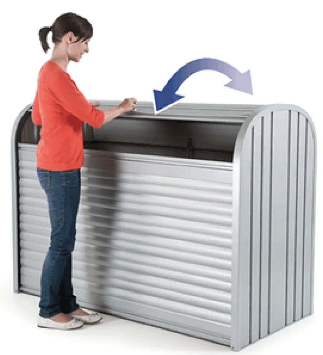 Brico Opbergboxen Tuin-Biohort Opbergbox Storemax 160 Kwartsgrijs Metallic 78X163Cm