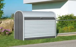 Brico Opbergboxen Tuin-Biohort Opbergbox Storemax 160 Kwartsgrijs Metallic 78X163Cm