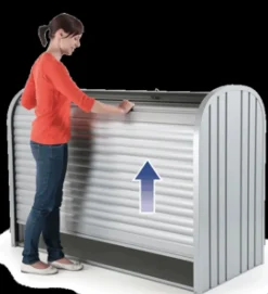 Brico Opbergboxen Tuin-Biohort Opbergbox Storemax 190 Kwartsgrijs Metallic 97X190Cm