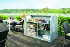 Brico Opbergboxen Tuin-Biohort Opbergbox Storemax 160 Zilver Metallic 78X163Cm