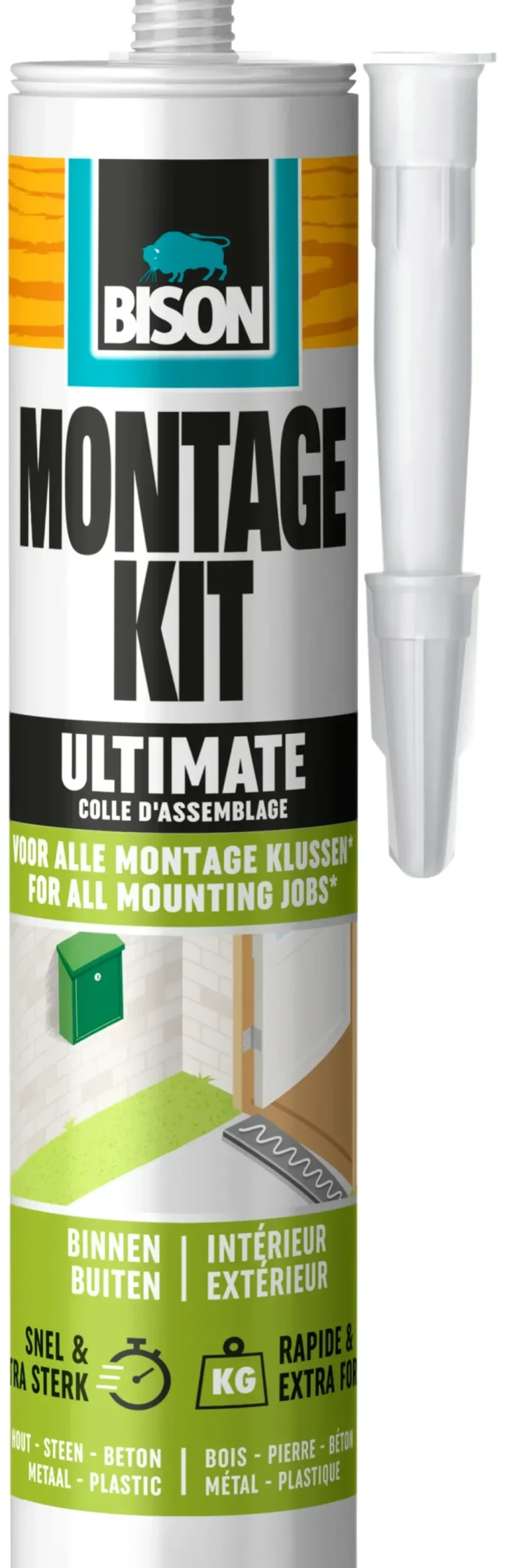 Brico Lijm- & Kitpistolen-Bison Montage Kit Ultimate 165Gr