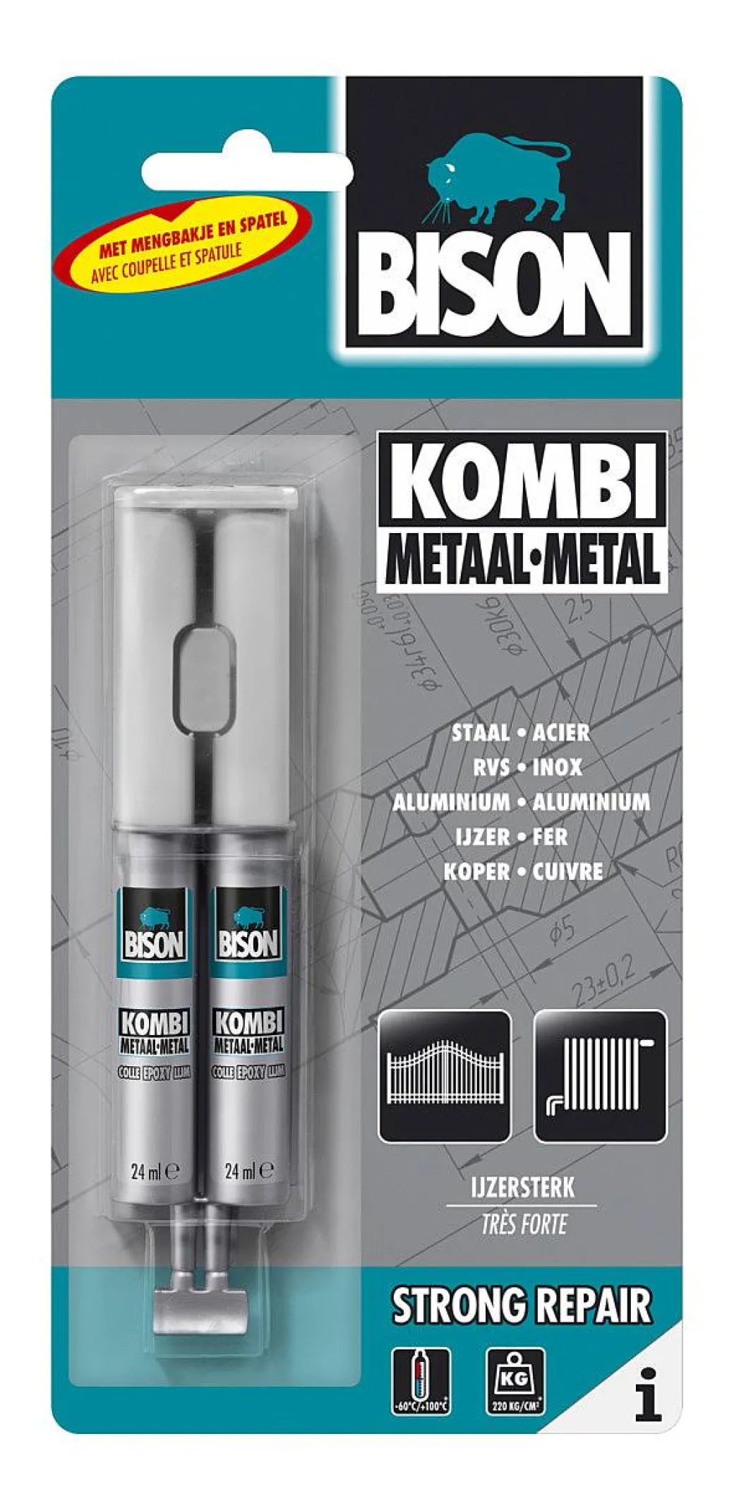 Bison Universele Epoxylijm Kombi Metaal Crd 24Ml|Brico Sale