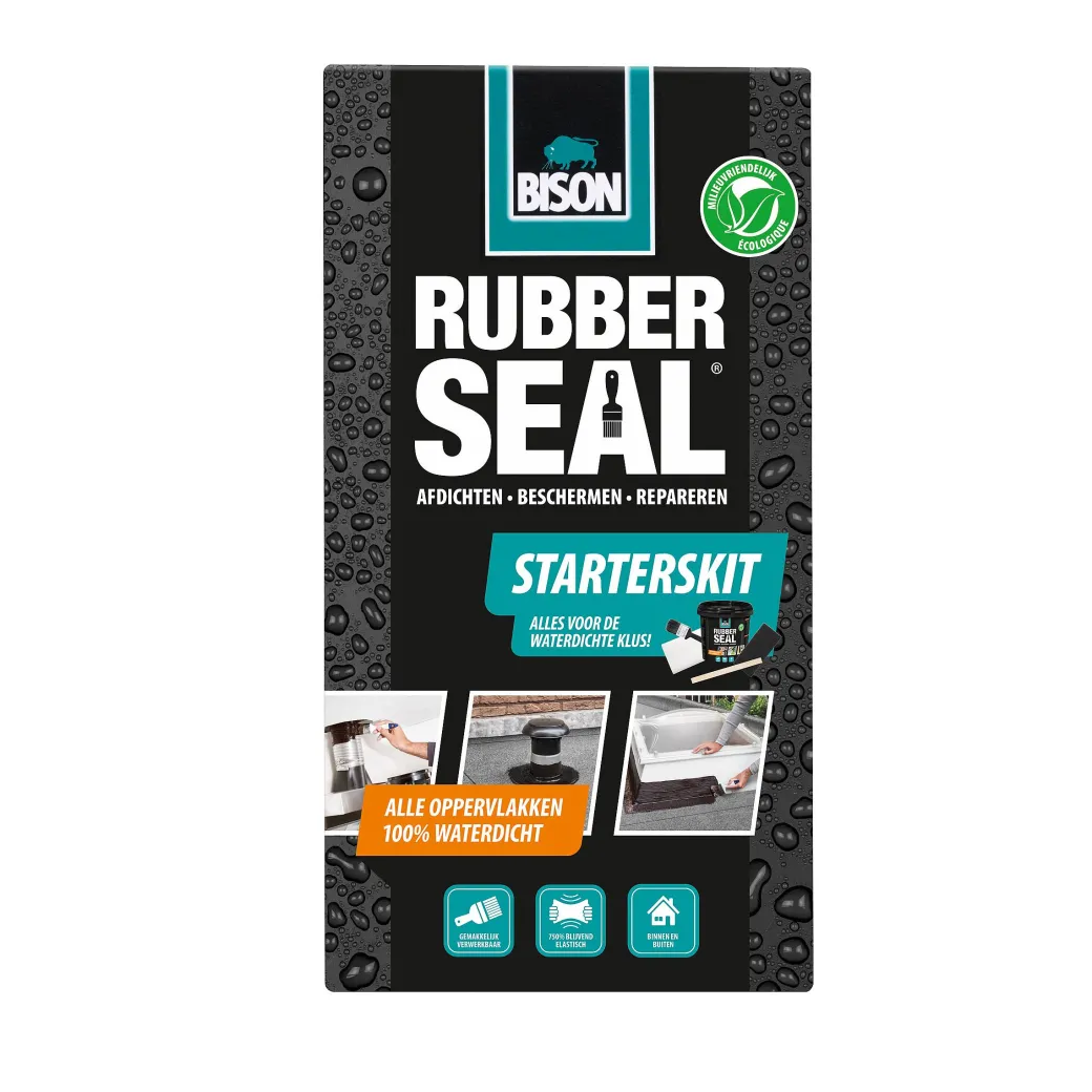 Bison Waterdichte Coating Rubber Seal Starterskit 750Ml|Brico Best