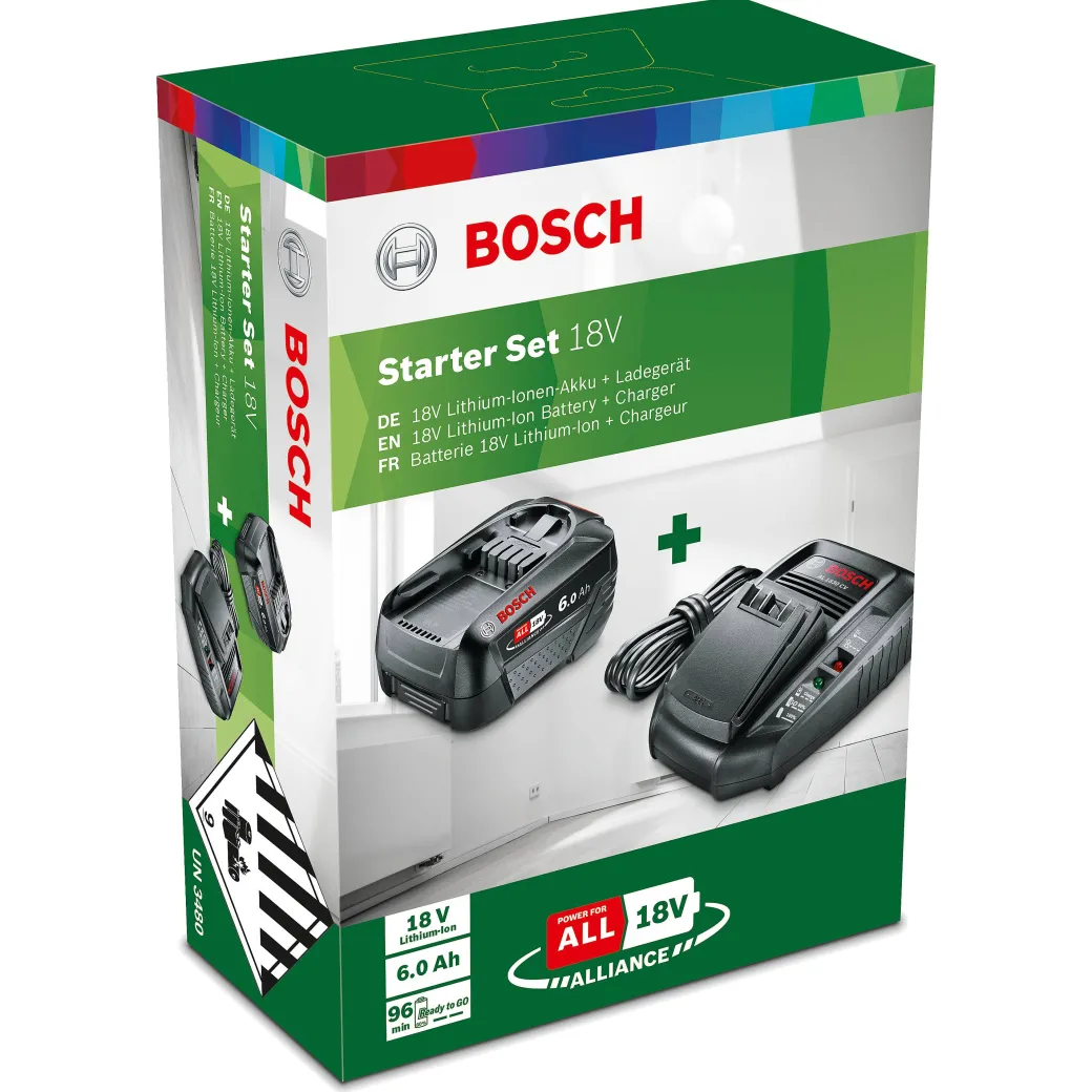 Bosch Accu En Lader Al 1830 Cv Li-Ion 18V 6Ah|Brico