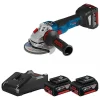 Bosch Accu Haakse Slijpmachine - 18V - 3X 5.0Ah Accu'S En Lader|Brico Discount