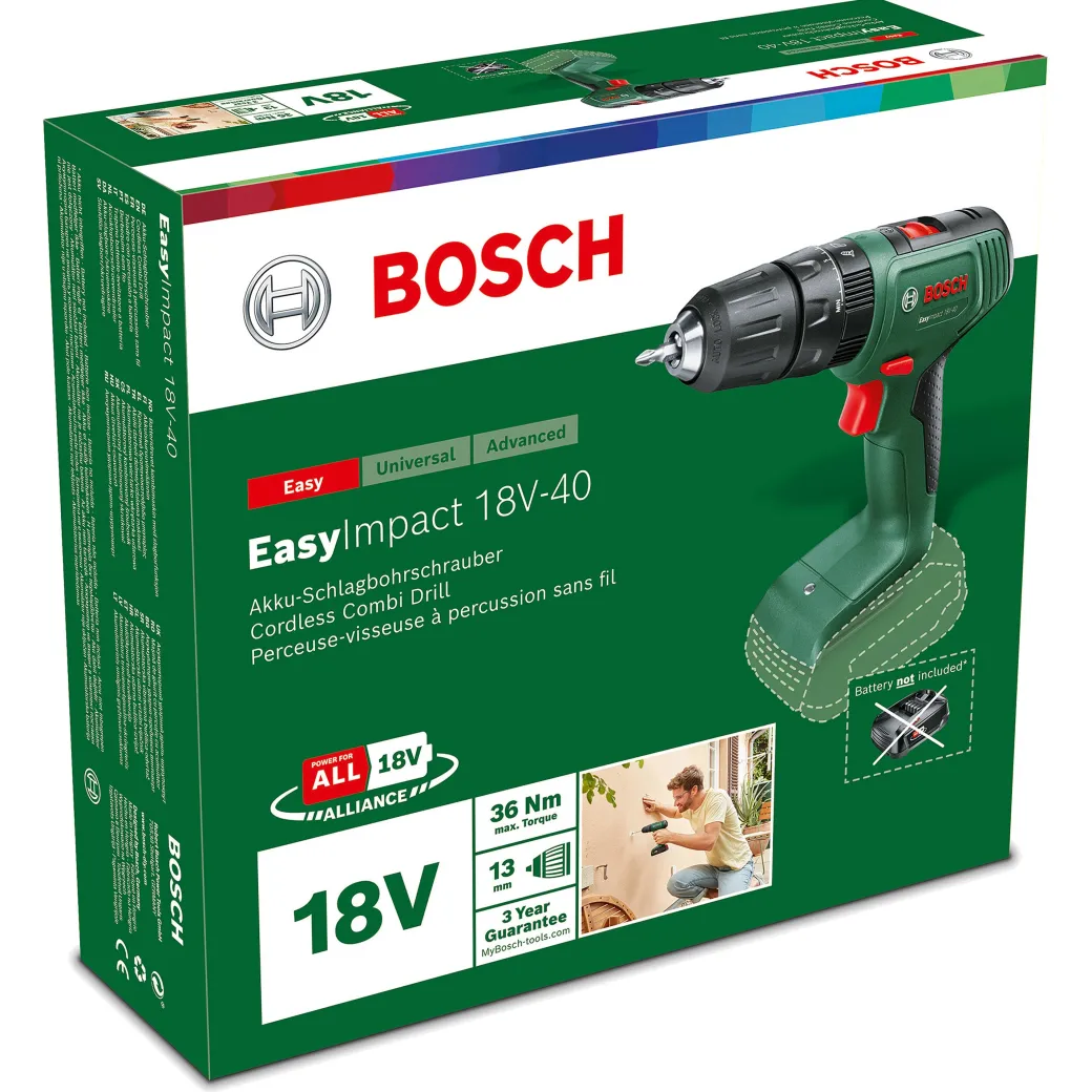 Bosch Accuboormachine Met Klopfunctie Easyimpact-40 18V (Zonder Accu)|Brico Sale