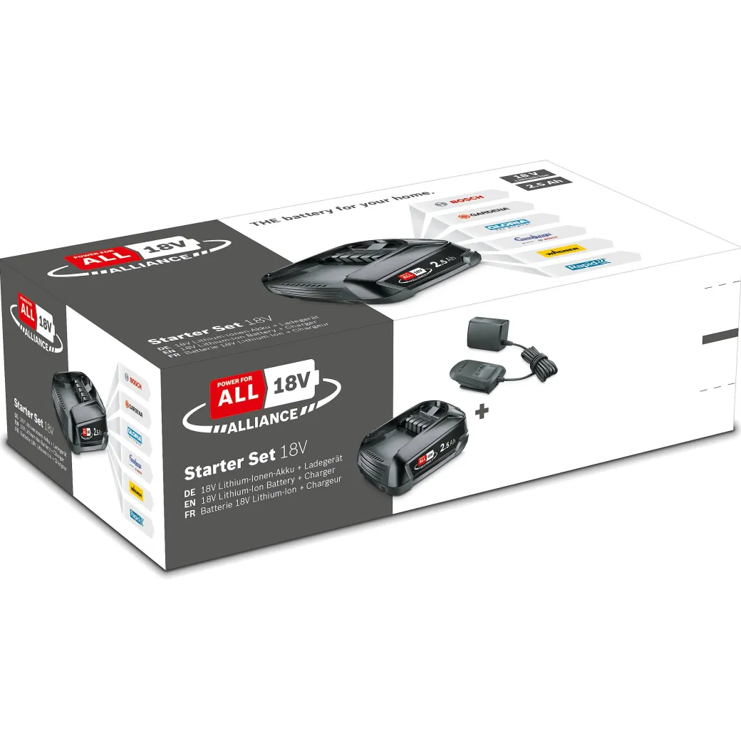 Bosch Batterij + Lader Power For All 18V 2,5Ah|Brico Outlet
