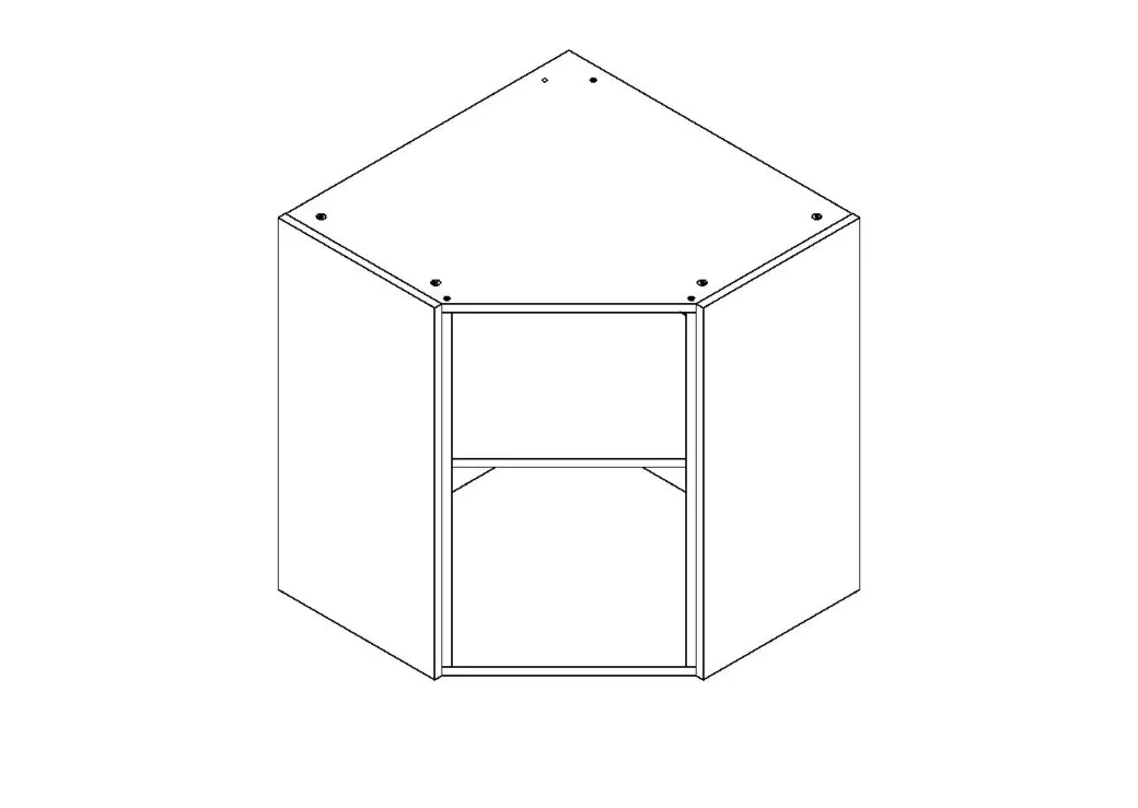 Bovenkast Hoek Keuken Modulo Wit 65Cm|Brico
