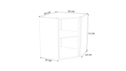 Bovenkast Hoek Keuken Modulo Wit 65Cm|Brico