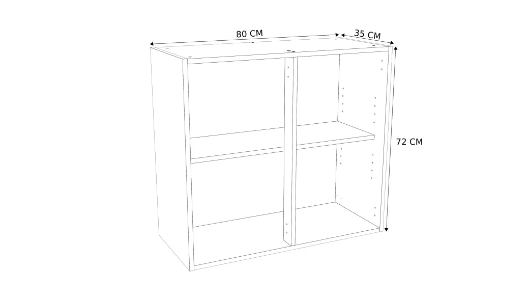 Bovenkast Keuken Modulo Wit 80Cm|Brico Discount