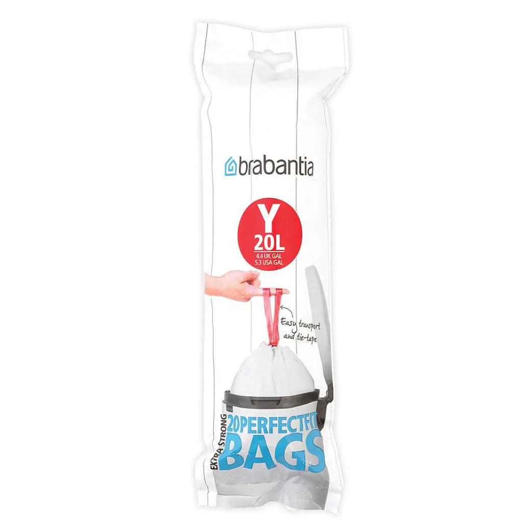Brabantia Afvalzak Perfectfit Y Wit 20L 20 Stuks|Brico Outlet