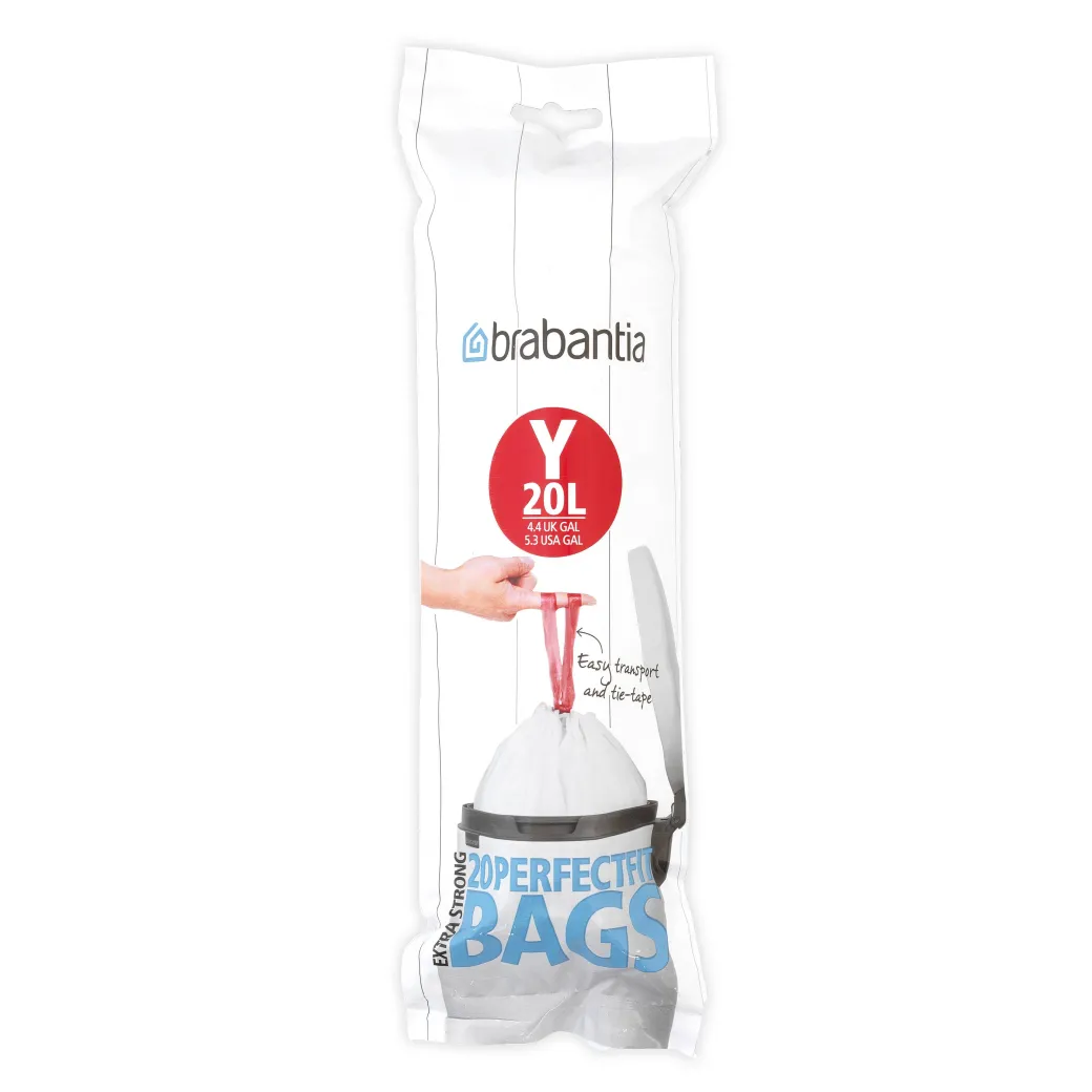 Brabantia Afvalzak Perfectfit Y Wit 20L 20 Stuks|Brico Outlet