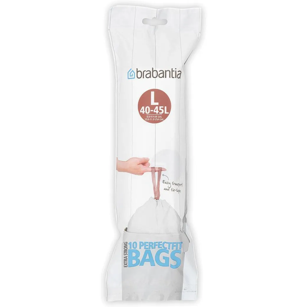 Brabantia Afvalzak Perfectfit L Wit 45L 10 Stuks|Brico Clearance