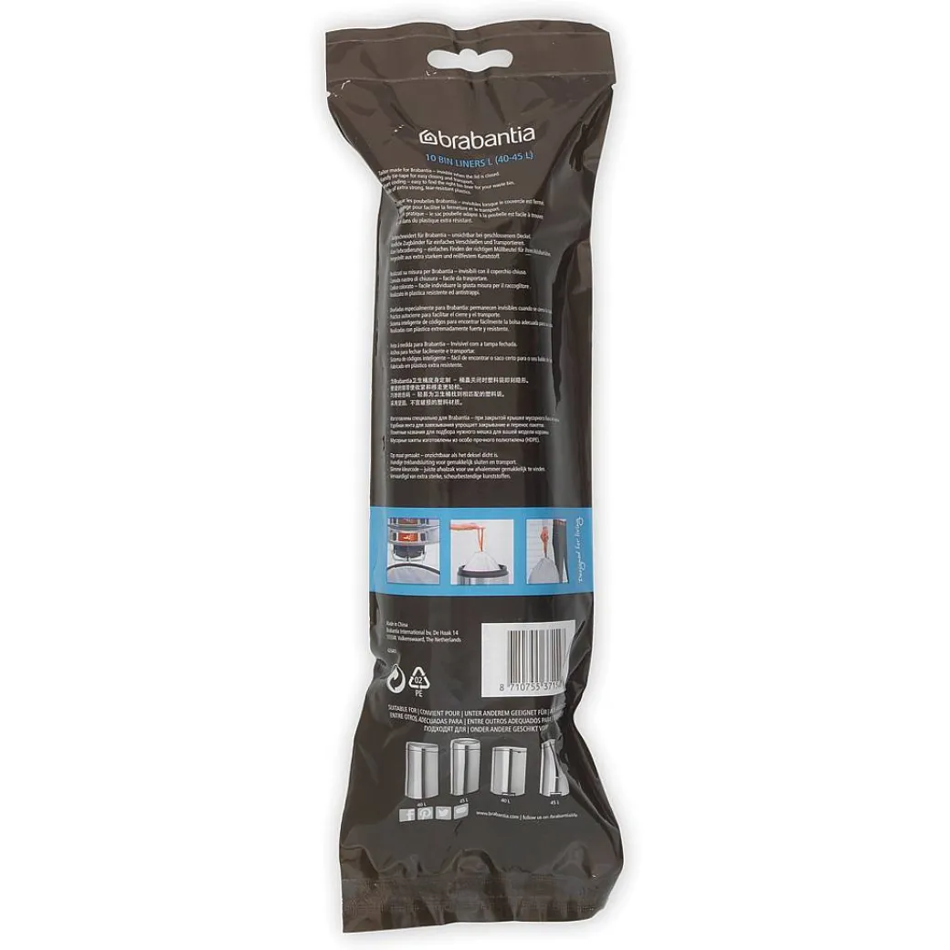 Brabantia Afvalzak Perfectfit L Wit 45L 10 Stuks|Brico Clearance
