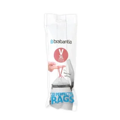 Brabantia Afvalzak Perfectfit V Wit 3L 20 Stuks|Brico Discount