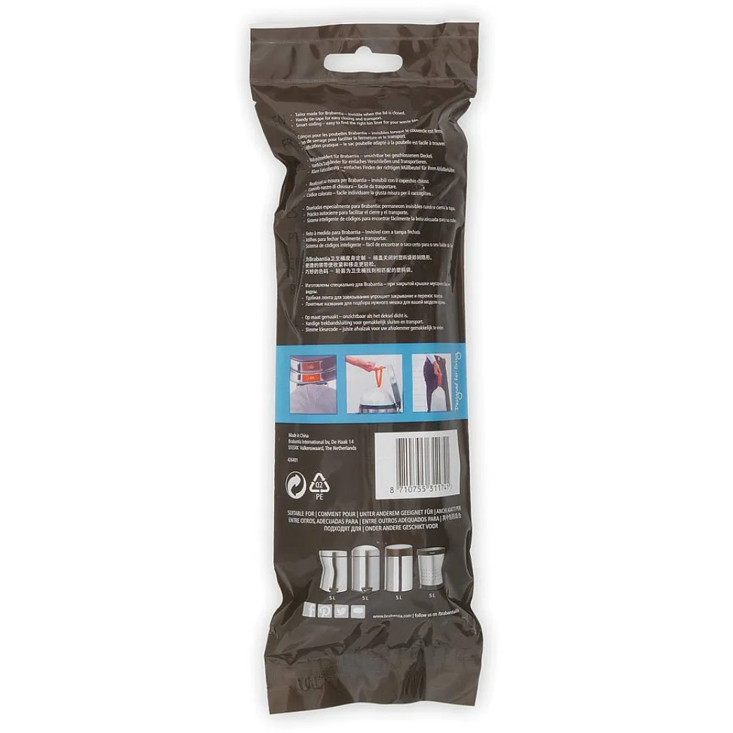 Brabantia Afvalzak Perfectfit B Wit 5L 20 Stuks|Brico Best