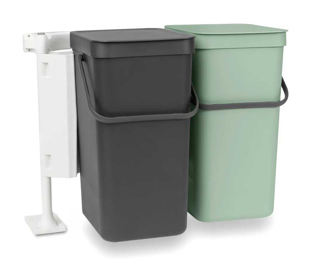 Brabantia Inbouwemmer Sort&Go 2X16L Jade Groen/Donkergroen|Brico Online