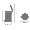 Brabantia Pedaalemmer Newicon Matt Black 20L|Brico Sale