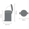 Brabantia Pedaalemmer Newicon Matt Black 12L|Brico Outlet