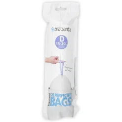 Brabantia Perfectfit Afvalzak Met Trekbandsluiting Code D 15-20L 20 Stuks/Rol Recycled|Brico Outlet