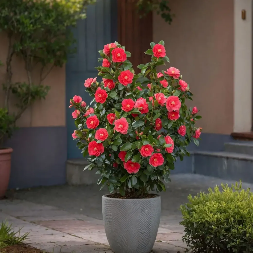 Brico Planten-Camellia Japonica "Brushfield'S Yellow" - Roos - Pot 15Cm - Hoogte 50-60Cm