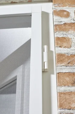 Brico Vliegendeuren-Cando Hordeur Comfort - Magnetische Hordeur - Wit Profiel - Grijs Gaas - 100X235Cm