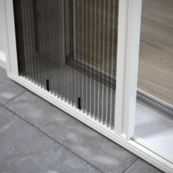 Brico Vliegendeuren-Cando Hordeur Comfort Schuifpui - Plisse Hordeur - Wit Profiel - Grijs Gaas - 150X240Cm