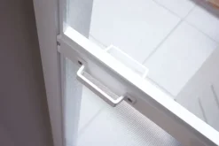 Brico Vliegendeuren-Cando Hordeur Premium - Magnetische Hordeur - Wit Profiel - Grijs Gaas - 100X235Cm