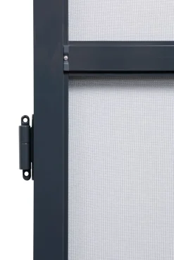 Brico Vliegendeuren-Cando Hordeur Premium - Magnetische Hordeur - Antraciet Profiel - Grijs Gaas - 100X235Cm