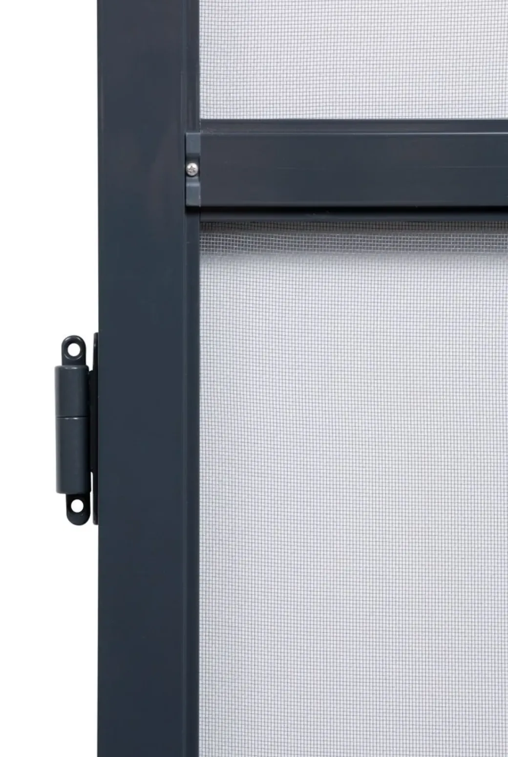 Brico Vliegendeuren-Cando Hordeur Premium - Magnetische Hordeur - Antraciet Profiel - Grijs Gaas - 100X235Cm