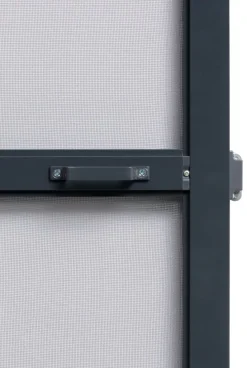 Brico Vliegendeuren-Cando Hordeur Premium - Magnetische Hordeur - Antraciet Profiel - Grijs Gaas - 100X235Cm