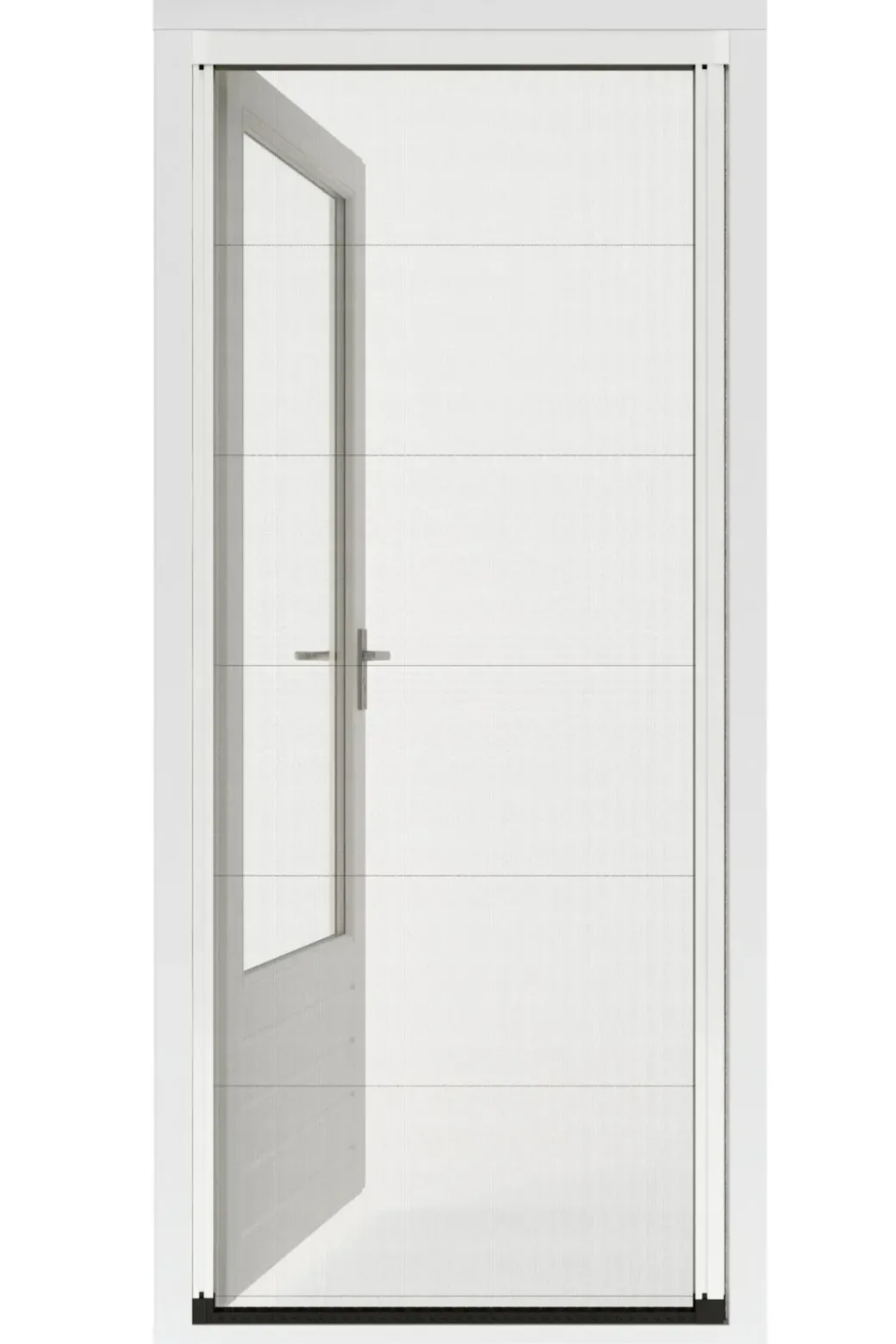 Brico Vliegendeuren-Cando Hordeur Premium D - Plisse Hordeur - Wit Profiel - Zwart Gaas - 96X206Cm